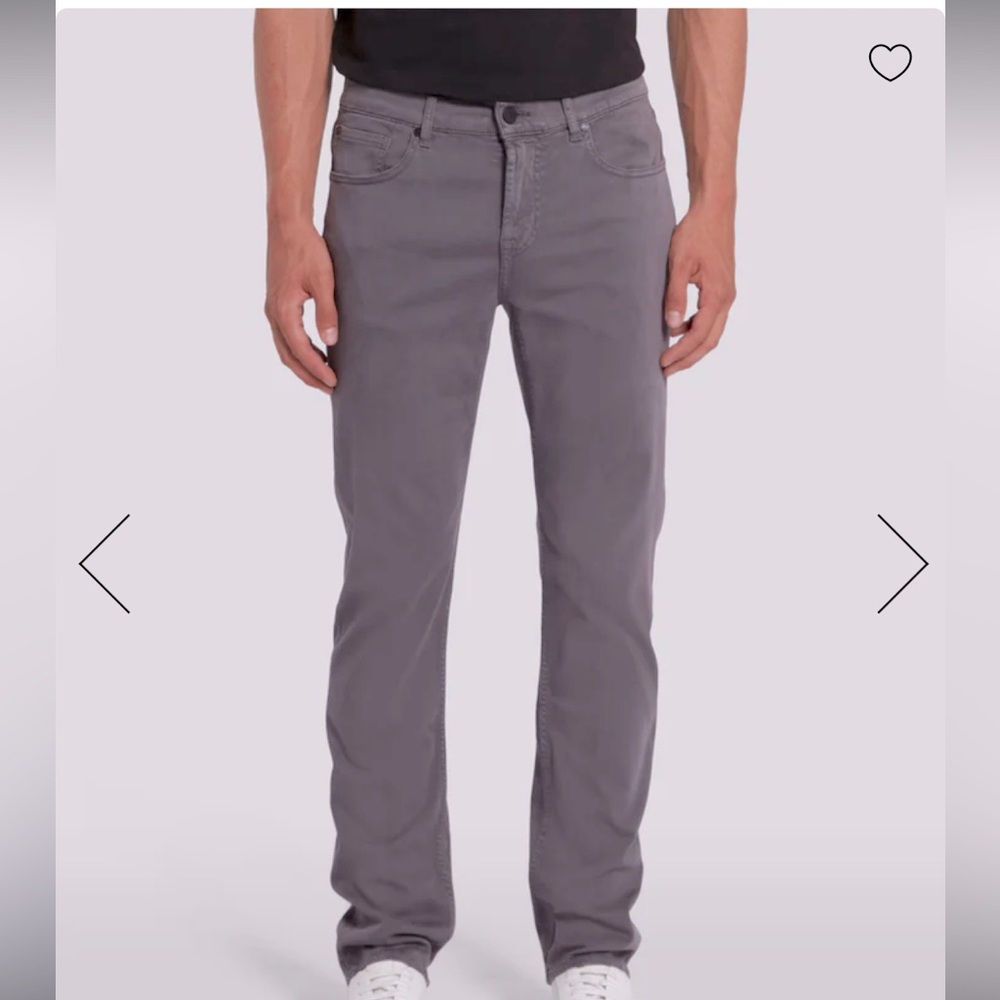 7 For All Mankind Men's Charcoal Luxe Performance Slimmy Pants 32